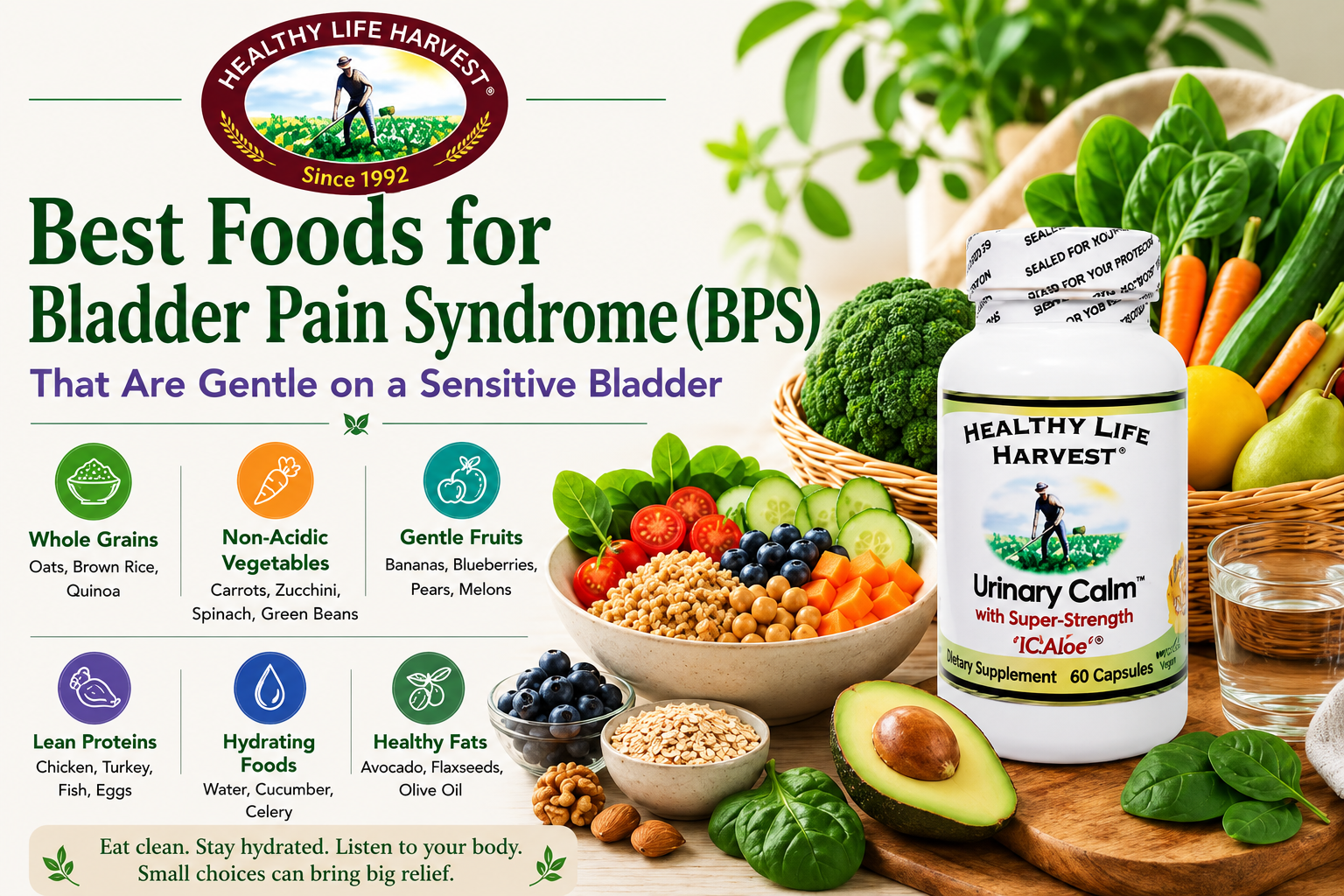 Best Foods for Bladder Pain Syndrome (BPS)