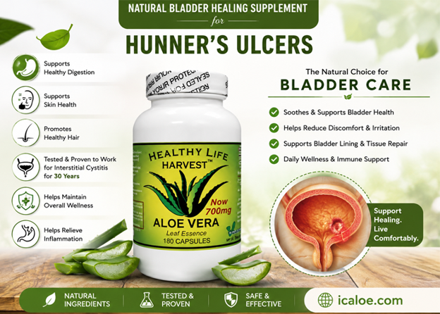 Natural bladder healing supplement for Hunner’s ulcer